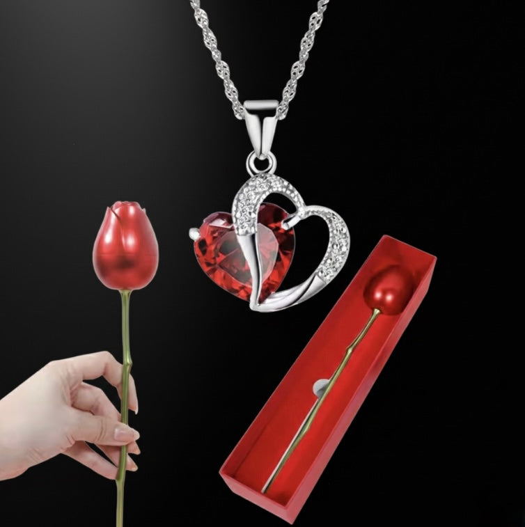 Rozkládací růže s rubínovým srdcem